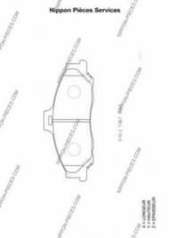 Комплект тормозных колодок NPS M360A02