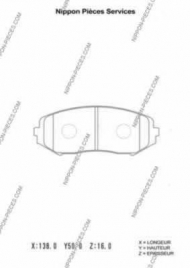 Комплект тормозных колодок NPS S360I27