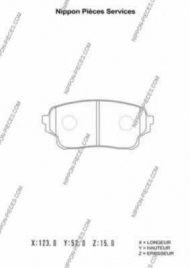Комплект тормозных колодок NPS S360I29