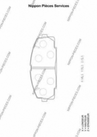 Комплект тормозных колодок NPS T360A22