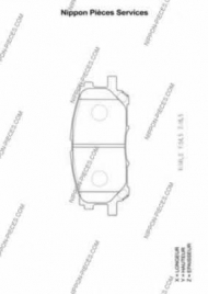 Комплект тормозных колодок NPS T360A25