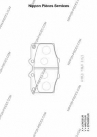 Комплект тормозных колодок NPS T360A36