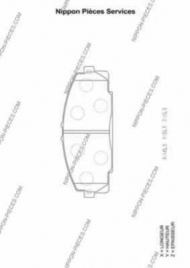 Комплект тормозных колодок NPS T360A71