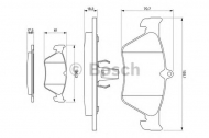 Комплект тормозных колодок BOSCH 0 986 461 129