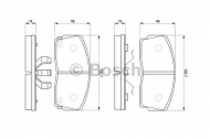 Комплект тормозных колодок BOSCH 0 986 493 390