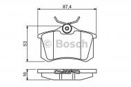 Комплект тормозных колодок BOSCH 0 986 494 387