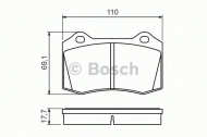 Комплект тормозных колодок BOSCH 0 986 494 486