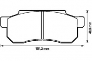 Комплект тормозных колодок BENDIX 572168B