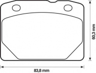 Комплект тормозных колодок BENDIX 571202B