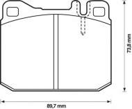 Комплект тормозных колодок BENDIX 571372B