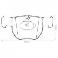 Комплект тормозных колодок BENDIX 572507B