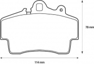 Комплект тормозных колодок BENDIX 573043B