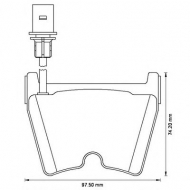 Комплект тормозных колодок BENDIX 573195B