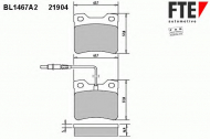 Комплект тормозных колодок FTE BL1467A2