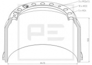 Тормозный барабан PE Automotive 036.403-00A