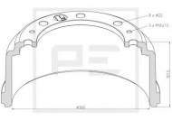 Тормозный барабан PE Automotive 036.417-00A