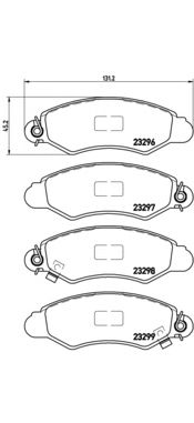 Комплект тормозных колодок BREMBO P 78 012