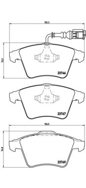 Комплект тормозных колодок BREMBO P 85 082