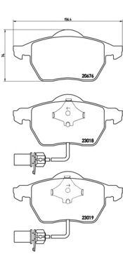 Комплект тормозных колодок BREMBO P 85 085