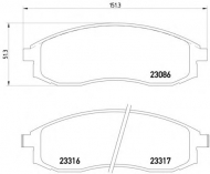 Комплект тормозных колодок MINTEX MDB1749