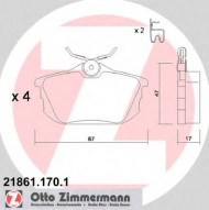 Комплект тормозных колодок ZIMMERMANN 21861.170.1