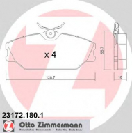 Комплект тормозных колодок ZIMMERMANN 23172.180.1