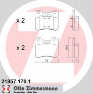 Комплект тормозных колодок ZIMMERMANN 21857.170.1