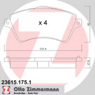 Комплект тормозных колодок ZIMMERMANN 23615.175.1