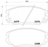 Комплект тормозных колодок HELLA 8DB 355 012-461