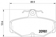 Комплект тормозных колодок HELLA 8DB 355 017-621