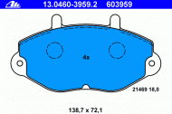 Комплект тормозных колодок ATE 13.0460-3959.2