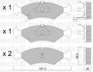 Комплект тормозных колодок METELLI 22-0127-0