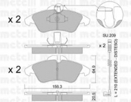 Комплект тормозных колодок METELLI 22-0256-1K