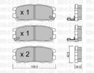 Комплект тормозных колодок METELLI 22-0358-0
