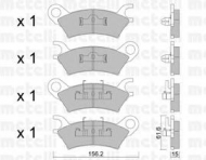 Комплект тормозных колодок METELLI 22-0469-0