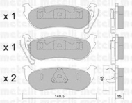 Комплект тормозных колодок METELLI 22-0627-0