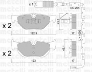 Комплект тормозных колодок METELLI 22-0642-0K
