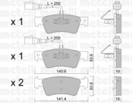 Комплект тормозных колодок METELLI 22-0661-0