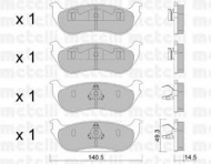 Комплект тормозных колодок METELLI 22-0687-0