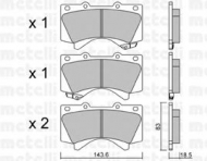 Комплект тормозных колодок METELLI 22-0821-0