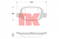 Комплект тормозных колодок NK 222386