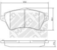 Комплект тормозных колодок MAPCO 6742