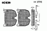 Комплект тормозных колодок ICER 181591
