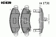Комплект тормозных колодок ICER 181731