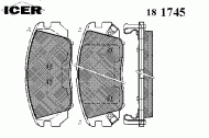 Комплект тормозных колодок ICER 181745