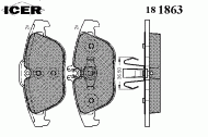 Комплект тормозных колодок ICER 181863
