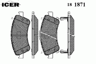 Комплект тормозных колодок ICER 181871