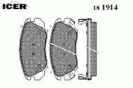 Комплект тормозных колодок ICER 181914