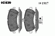 Комплект тормозных колодок ICER 181917