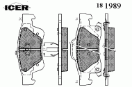 Комплект тормозных колодок ICER 181989